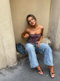 Bonnyshow  Y2k Sequin Beaded Crop Tops Beach Backless Camis Sexy Club Party Sleeveless Shirt Vest Vintage Crop Tops Women