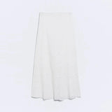 Bonnyshow  Two Piece Sets Women See Through Outifits Casual Sleeveless Print Tank Top High Waist Dress Set White Women Vacation Suit