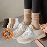 Bonnyshow Winter Terry Socks Women Men Warm Thicken High Tube Cotton Sock Female Versatile Solid Color Thermal Sports Socks