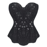 Bonnyshow  Sexy Embroidery Hollow Out Women Vest Print Sleeveless Backless Bandage Pleated Female Top 2025 Summer Fashion Lady Streetwear