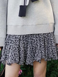 Bonnyshow  Floral Print Mini Skirts For Women Summer Korean Fashion High Waist A-line Faldas Vintage Casual Chic Short Skirt 2025 New