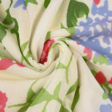 Bonnyshow  Elegant Charming Floral Print Spaghetti Strap Dress French Style Prairie Chic Ruffles Trim Knee Length Dresses Retro