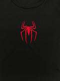 Bonnyshow Y2k Sexy Embroidery Spider Crop Top T-shirt Summer Gothic Slim Vintage Graphic Short Sleeve Baby Tee