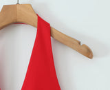 Bonnyshow  Sexy Red Halter Dress Women Slim Low Waist Spliced 3D Flower Swing A-lined Backless Short Dresses Summer Robe