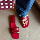 Bonnyshow  Luxury Designer Women Clip Toe Slippers Fashion Party Dress Low Heel Slide Summer Street Style Footwear