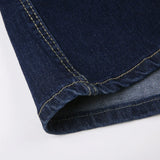 Bonnyshow  High Waisted Zipper Slim Fit Bag Buttocks Splicing Japanese Button Waistband With Heavy Industry Characteristics Trend Dark Blue