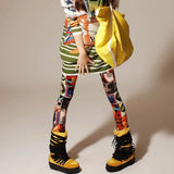 Bonnyshow New Spring Fashion Leggings Sexy Casual Colorful Leg Warmer Fit Most Sizes Leggins Pants Trousers Women's Leggings