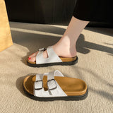 Bonnyshow  Female Shoes Ladies' Slippers Platform 2025 Summer Soft Slides Retro Concise Slippers Women Summer Shoes Slides Pantofle Platfor