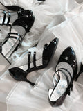 Bonnyshow  New Spring Autumn Elegant Side Space High-heeled Lolita Shoes Fashion Sweet and Cute Pointed Toe Fashion High Heels Pumps