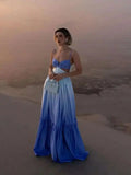Bonnyshow  Open Back BabYoung Midi Women Elegant Grandient Cutout Sleeveless Maxi Dress Summer Bodycon Feminino Evening Party Clothing