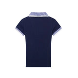 Bonnyshow  Women's T-shirt Top Small Round Collar Short Sleeve Simple Ribbed Slimming Style Spring New T-shirt Top