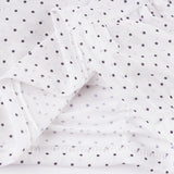 Bonnyshow  Shirred Slim Waist Top Summer Sexy Translucent Turtleneck Mesh T-shirt Polka Dot Printed Short Sleeve Tops Streetwear