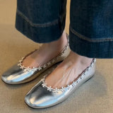 Bonnyshow  Fashion Shallow Women Ballet Flats Shoes Casual Female Slip On Footwear Designer Shallow Women Comfort Soft Sole Flats Shoes