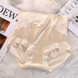 Bonnyshow Women's Underwear Panty Sexy Lace Panties Plus Size Fashion Solid Color Briefs High Waist Seamless Underpants Lingerie