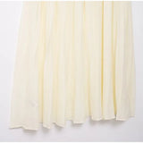 Bonnyshow  Fashion Pleated  Spliced Long Skirt Suits Women Knitted Chic Button V Neck Lady Vest Set High Waist Zipper Skirt Summer Set