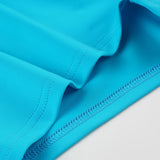 Bonnyshow  Sexy Solid Beach Halter Neck Suit Bodycon Vintage Harajuku Blue Drawstring Elastic Set Slim Vacation Bikini Set