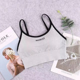 Bonnyshow New Sports Bra For Women Gym Sexy Crop Top Bra Women Cotton Underwear Soft Comfort Tube Tops Female Brassiere Tops For Girls