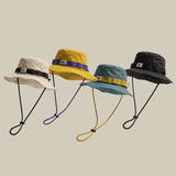 Bonnyshow Summer Fisherman Hat for Women Men Wide Brim Sunshade Bucket Hat Outdoor Camping Mountaineering Sun Hats