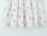 Bonnyshow  Summer 2025 Floral Print Boho Dress Women Front Lace Up Bow O Neck A-line Midi Tank Dresses Elegant Lady Vacation Party Robe