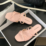 Bonnyshow  Summer Brand Women Slipper Fashion Slip On Ladies Casual Flip Flop Shoes Soft Flat Heel Outdoor Beach Slides Mujer