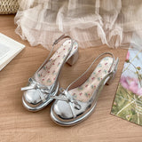 Bonnyshow  Summer Cover Toe Women Sandals Fashion Thick Heel Singbacks Mules Shoes Ladies Outdoor Gladiator Sandalias