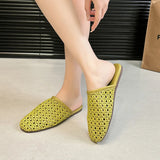 Bonnyshow  Weave Flats Mules Shoes Women Casual Sandals Summer Slippers Slingback 2025 Fashion Beach Slides New Trend Mujer De Sandalias