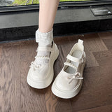 Bonnyshow  Black Super High Heels Mary Jane Shoes Women 2025Goth Chunky Platform Pumps Woman Plus Size Ankle Buckle Party Lolita Shoes