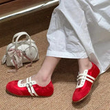 Bonnyshow  Silver Ballet Flats Women's Soft Leather Sport Mary Jane Ribbon Embellished Adult 1 Slip-on Casual Shoes
