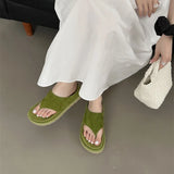 Bonnyshow  Designer Flat Thong Sandals Women's Shoes Outer Summer Slippers Beach Roman Sandals Women