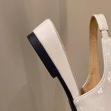Bonnyshow  French Style Elegant Pointed Toe Sandals Women's New Soft Bottom Soft Leather Style Fashionable All-match Single-layer Shoes