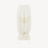 Bonnyshow  Elegant Lace Patchwork Lantern Pants Women Loose High Waist Loose Jogger Trousers Female 2025 Fashion Summer Holiday Bottom