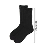 Bonnyshow Women Socks Black White High Quality Mid-length Pile Up Socks Spring Autumn Simple Trends Casual Cotton Sports Middle Tube Sock