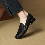 Bonnyshow  Women Shoes Fashion Loafers 2025 Summer New Design Hollow Slip On Breathable Mesh Elegant Women Flat Shoes Walking Casual Shoes