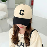 Bonnyshow Kpop Letter C Embroidery Women Baseball Cap Korean Hip Hop Men Peaked Cap Adjustable Unisex Snapback Sun Hats Gorras