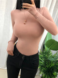 Bonnyshow Thin Summer Top Sexy T Shirt Women Elasticity T-Shirt Korean Style Woman Clothes Slim Tshirt Female Casual Long Sleeve Tops