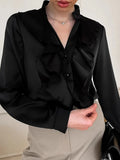 Bonnyshow Women's Collection Irregular Design Long Sleeved Shirt  Fashionable Ladies T-shirt Spring New Ruffle Edge Stylish Top