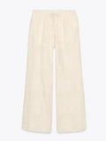 Bonnyshow  Summer Women Casual Vest Set Sleeveless Round Neck Loose Top Brown Jacquard Wide Leg Pant Streetwear Outfit Lady Daily Wear
