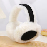 Bonnyshow Women Wool Earmuffs Solid Plush Warm Outdoor Skiing Cycling Windproof Cold-Proo Ffluffy Ear Muffs Women Men Earflap Winter