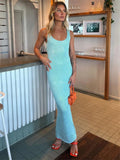 Bonnyshow Sequin Slim Scoop Neck Maxi Dress Female Backless Glitter See-Through Sexy Patchwork Autumn Dress Women's Long Dress 2024