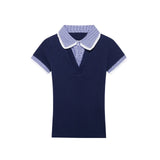 Bonnyshow  Women's T-shirt Top Small Round Collar Short Sleeve Simple Ribbed Slimming Style Spring New T-shirt Top