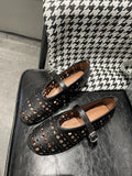 Bonnyshow  New Casual Fashionable Women's Summer Hollow Ladies Shoes Closed Toe Sandals Soft and Comfortable Ballet Flat Shoes
