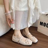 Bonnyshow  New Spring Butterfly-knot Women Ballet Shoes Fashion Outdoor Dress Shoes Female Street Style Soft Sole Flats Shoes
