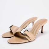 Bonnyshow  Luxury Designer Summer High Heel Women Slippers Elegant Open Toe Dress Slides Outdoor Gladiator Shoes
