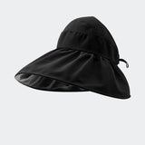 Bonnyshow Summer Women Sun Hat Wide Brim Empty Top Fisherman Cap for Female Lady Outdoor Sunshade Bucket Hats Foldable Panama Caps