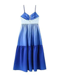 Bonnyshow  Open Back BabYoung Midi Women Elegant Grandient Cutout Sleeveless Maxi Dress Summer Bodycon Feminino Evening Party Clothing