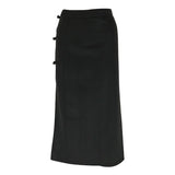 Bonnyshow Women New Skirt Summer Streetwear Fashion Zipper Casual Slim Split Maxi Skirt Black Sexy Club Party Elegant Versatile Lady Skirt