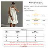 Bonnyshow  Casual Female Sleepwear O-Neck Pajamas Tank Tops Nightgowns Sleeveless Nightwear Mini Dress Loose Women Home Clothes