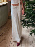 Bonnyshow  Elegant Sequined Patchwork 3 Piece Set Women Basic Scarf+Square Collar Tank Tops+Ruched Long Skirt Matching Trend Suits