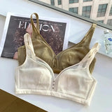 Bonnyshow Summer Super Thin Bra Mesh Sexy Push Up Bra No Steel Ring Modal Cotton Rabbit Ear Fixed Cup Plus Size Minimizer Bras For Women