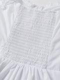 Bonnyshow  Sweet White Folds Blouse Top Women New Casual Single Breasted Ruffle Sleeveless Tank Tops Vest Preppy Style Basic Camisole Y2K